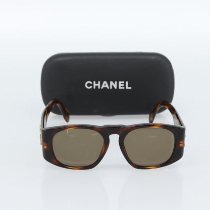Chanel CC Logo Matelasse Sunglasses Eye Wear Plastic, Brown, Plastic, Sunglasses