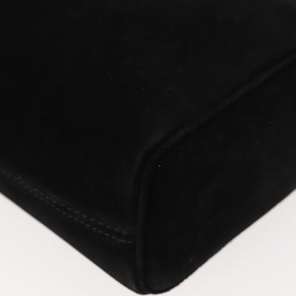 Salvatore Ferragamo Gancini Shoulder Bag Suede, BLACK, SUEDE, Shoulder bag