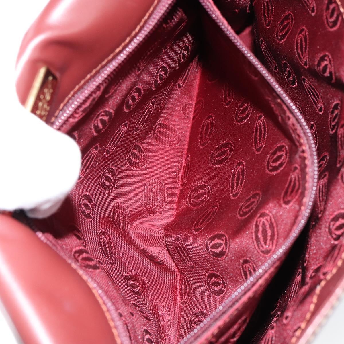 cartier Must de Cartier Clutch bag Leather, BURGUNDY, LEATHER, Clutche & pouche