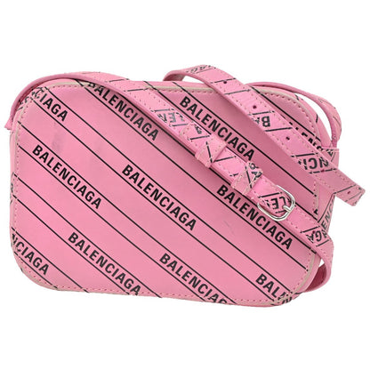 Balenciaga Everyday Camera Bag Monogram Printed Leather, PINK, LEATHER, Shoulder bag