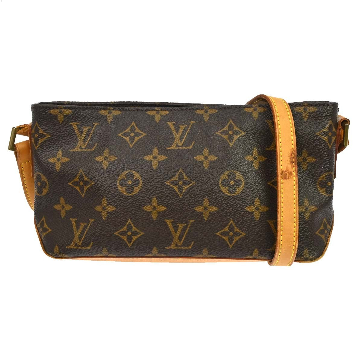 Louis Vuitton Trotteur Handbag Monogram Canvas, Brown, Canvas, Clutch