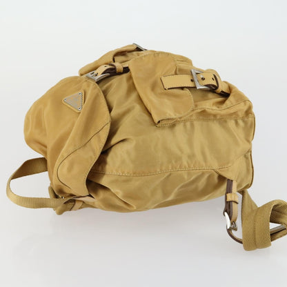 Prada Double Front Pocket Backpack Tessuto, BEIGE, NYLON, Backpack