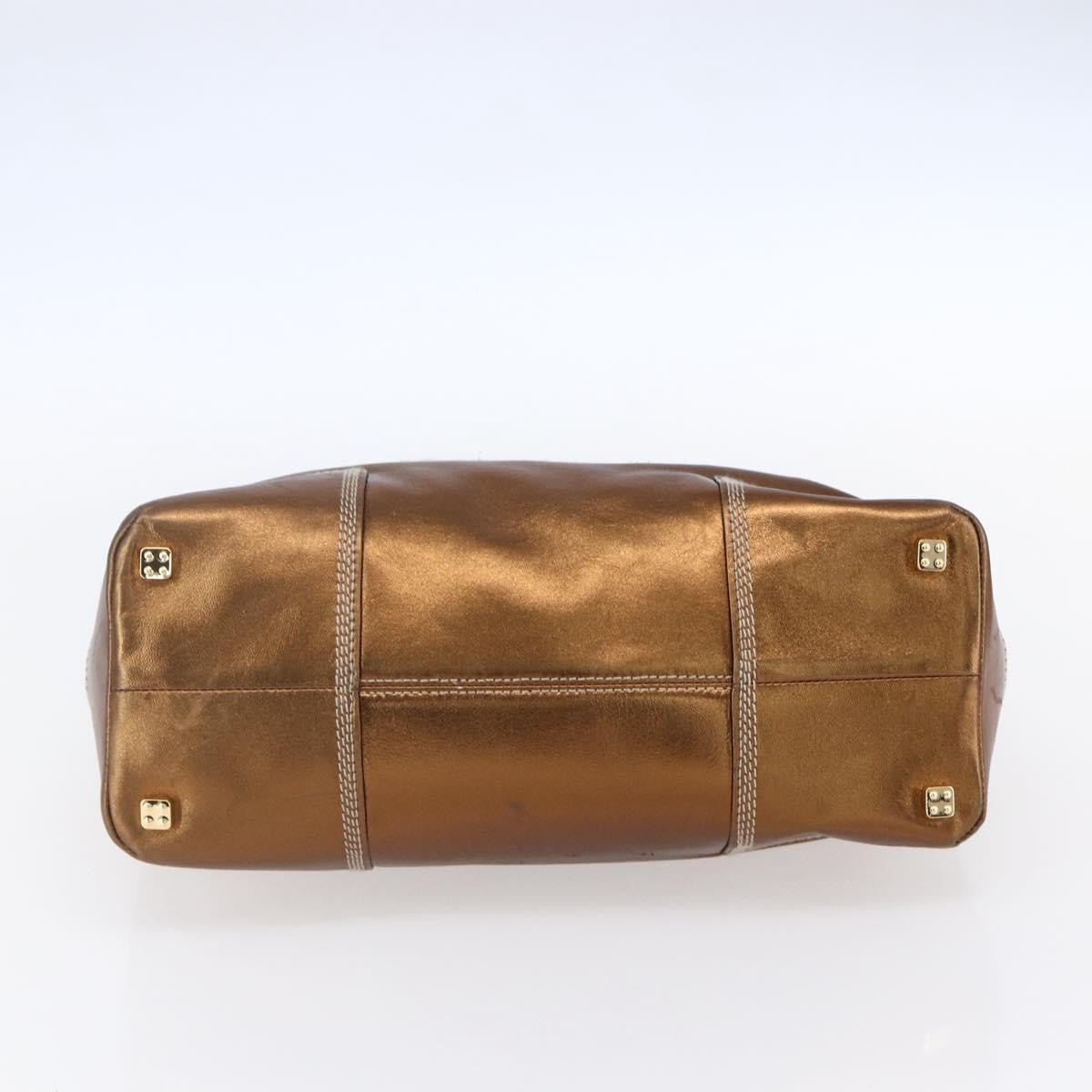 Loewe Vintage Anagram Tote Leather, METALLIC, LEATHER, Tote bag