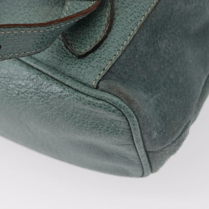 Gucci Vintage Bamboo Backpack Suede, TURQUOISE, SUEDE, Backpack