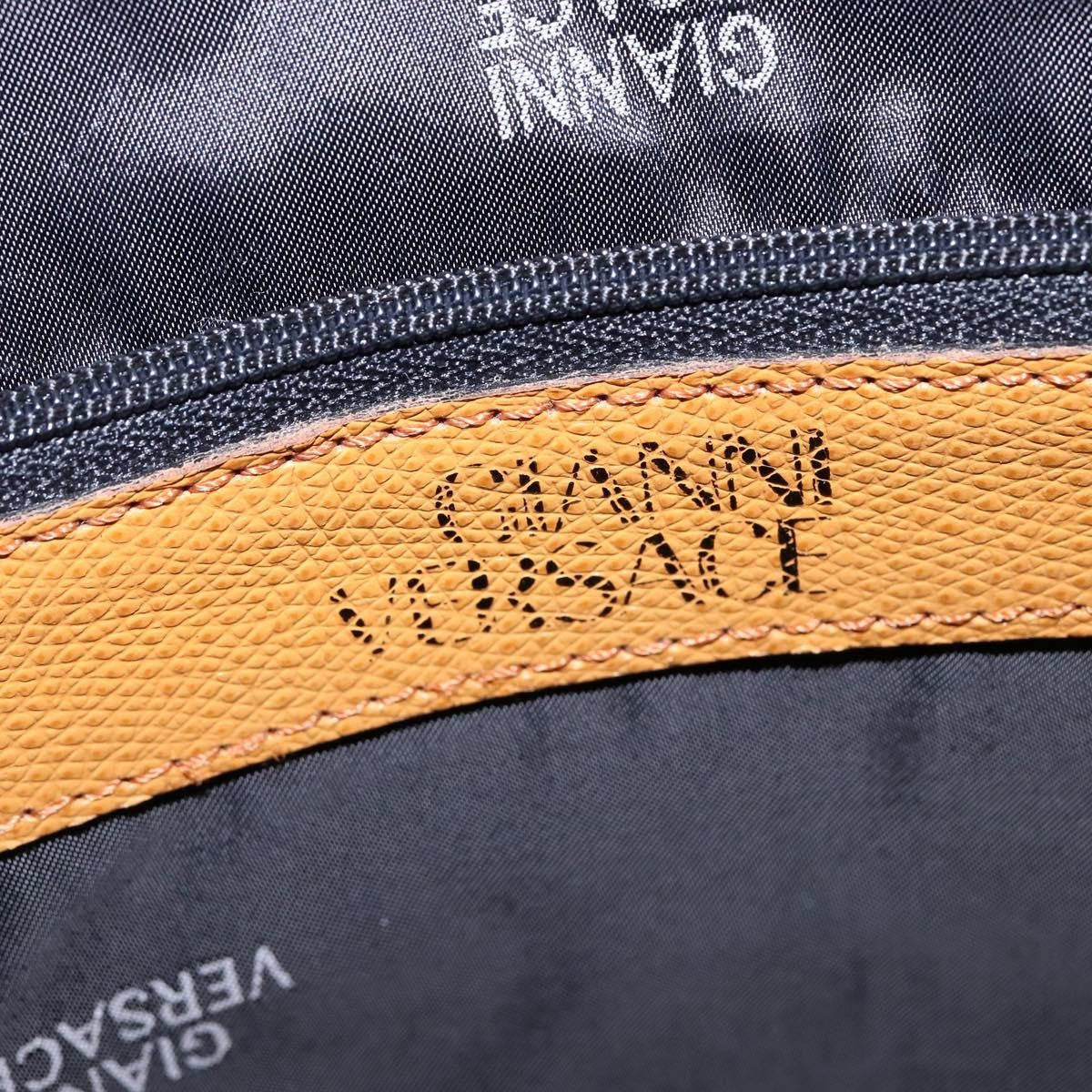 Versace Vintage Sun Zip Satchel Embossed Leather, BEIGE, LEATHER, Handbag