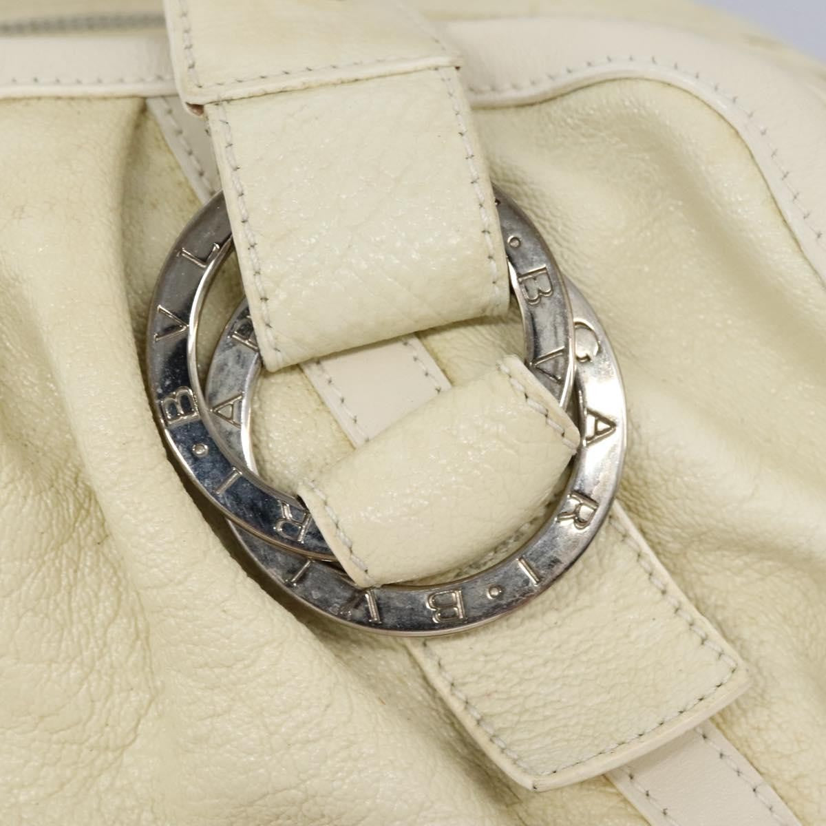 Bvlgari Chandra Satchel Leather, BEIGE, LEATHER, Handbag