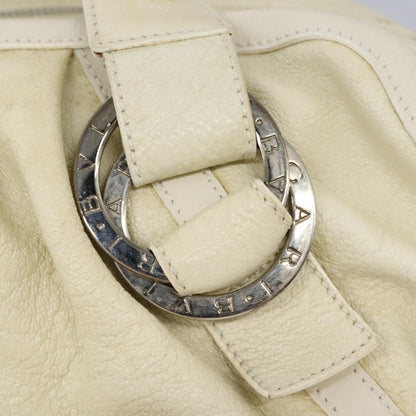 Bvlgari Chandra Satchel Leather, BEIGE, LEATHER, Handbag