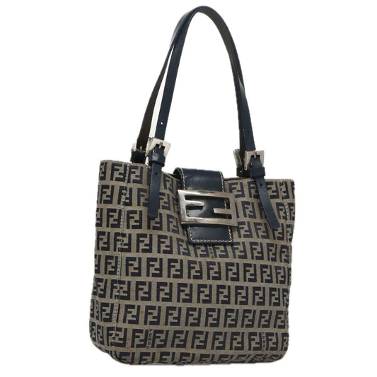 Fendi Vintage Shoulder Bag Zucca Canvas, NAVY, CANVAS, Handbag