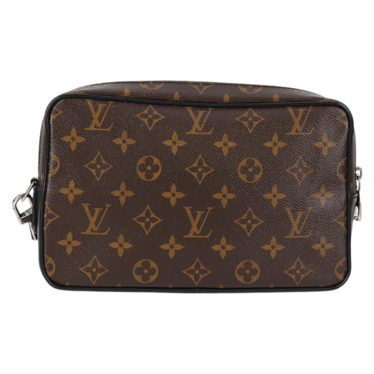Louis Vuitton Kasai Clutch Macassar Monogram Canvas, BROWN, CANVAS, Clutche & pouche