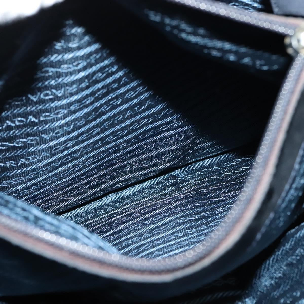 Prada Metal Handles Tote Tessuto, NAVY, NYLON, Tote bag