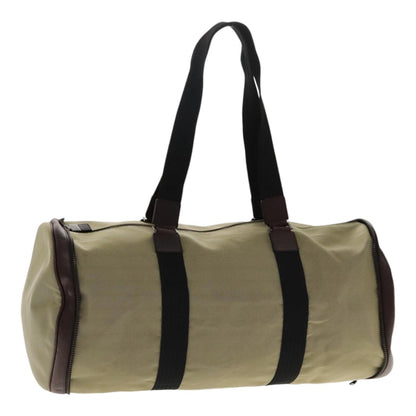 Salvatore Ferragamo Boston Bag Leather, BEIGE, CANVAS, Travel bag