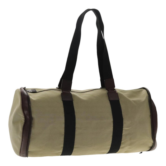 Salvatore Ferragamo Boston Bag Leather, BEIGE, CANVAS, Travel bag