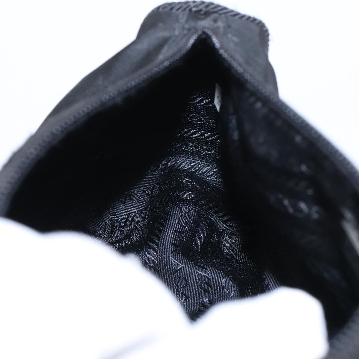 Prada Zip Pouch Tessuto, BLACK, NYLON, Clutche & pouche