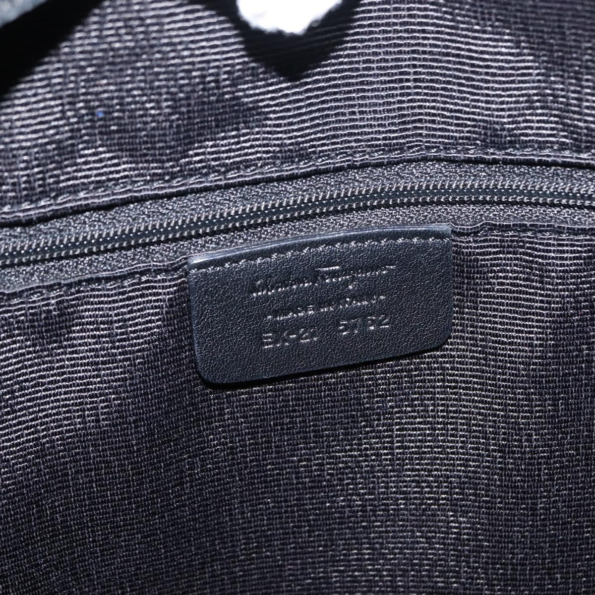 Salvatore Ferragamo Vintage Gancini Convertible Top Handle Bag Canvas, BLACK, CANVAS, Shoulder bag