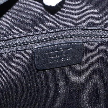 Salvatore Ferragamo Vintage Gancini Convertible Top Handle Bag Canvas, BLACK, CANVAS, Shoulder bag