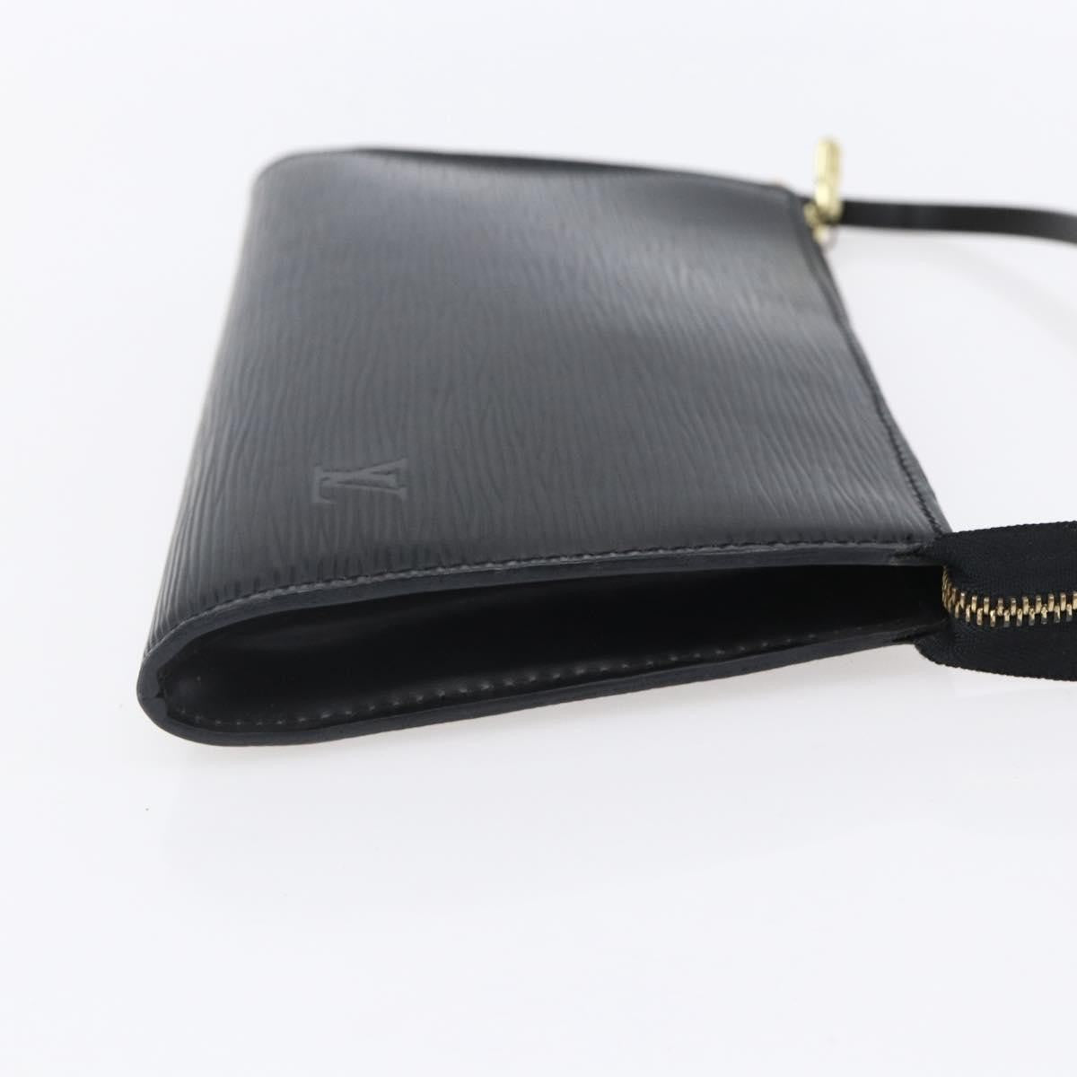 Louis Vuitton Pochette Accessoires Epi Leather, BLACK, LEATHER, Clutche & pouche