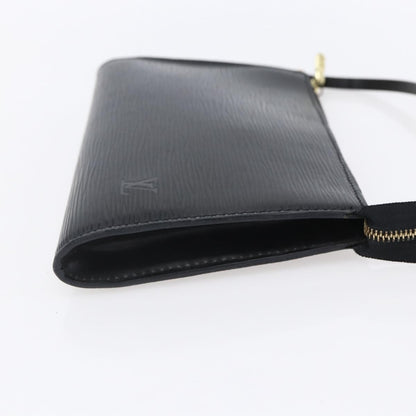 Louis Vuitton Pochette Accessoires Epi Leather, BLACK, LEATHER, Clutche & pouche