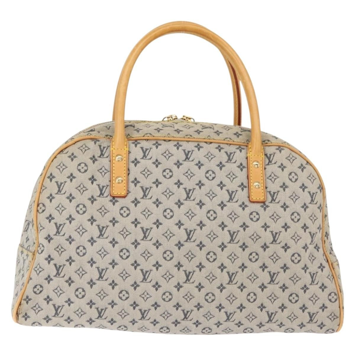 Louis Vuitton Marie Handbag Mini Lin, BLUE, CANVAS, Handbag