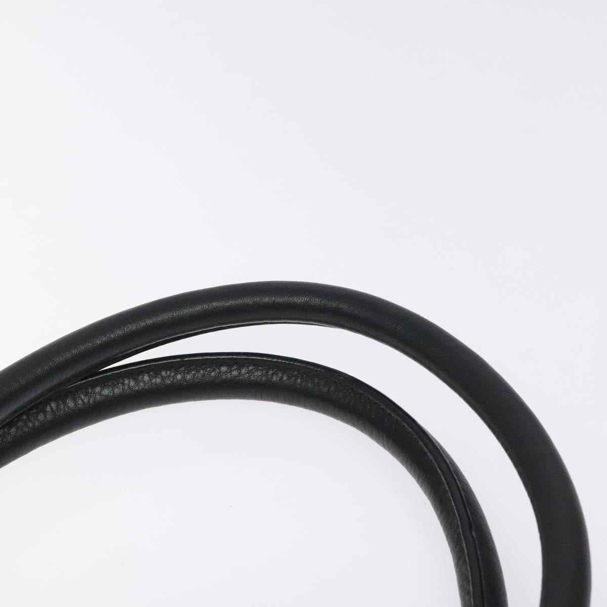 Salvatore Ferragamo Gancini handbag Leather, BLACK, LEATHER, Handbag