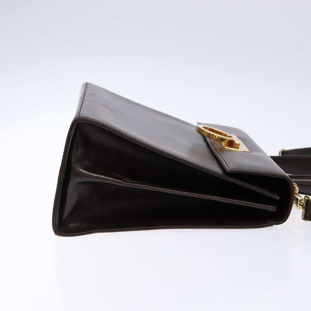 Salvatore Ferragamo Convertible Top Handle Bag Leather, BROWN, LEATHER, Handbag