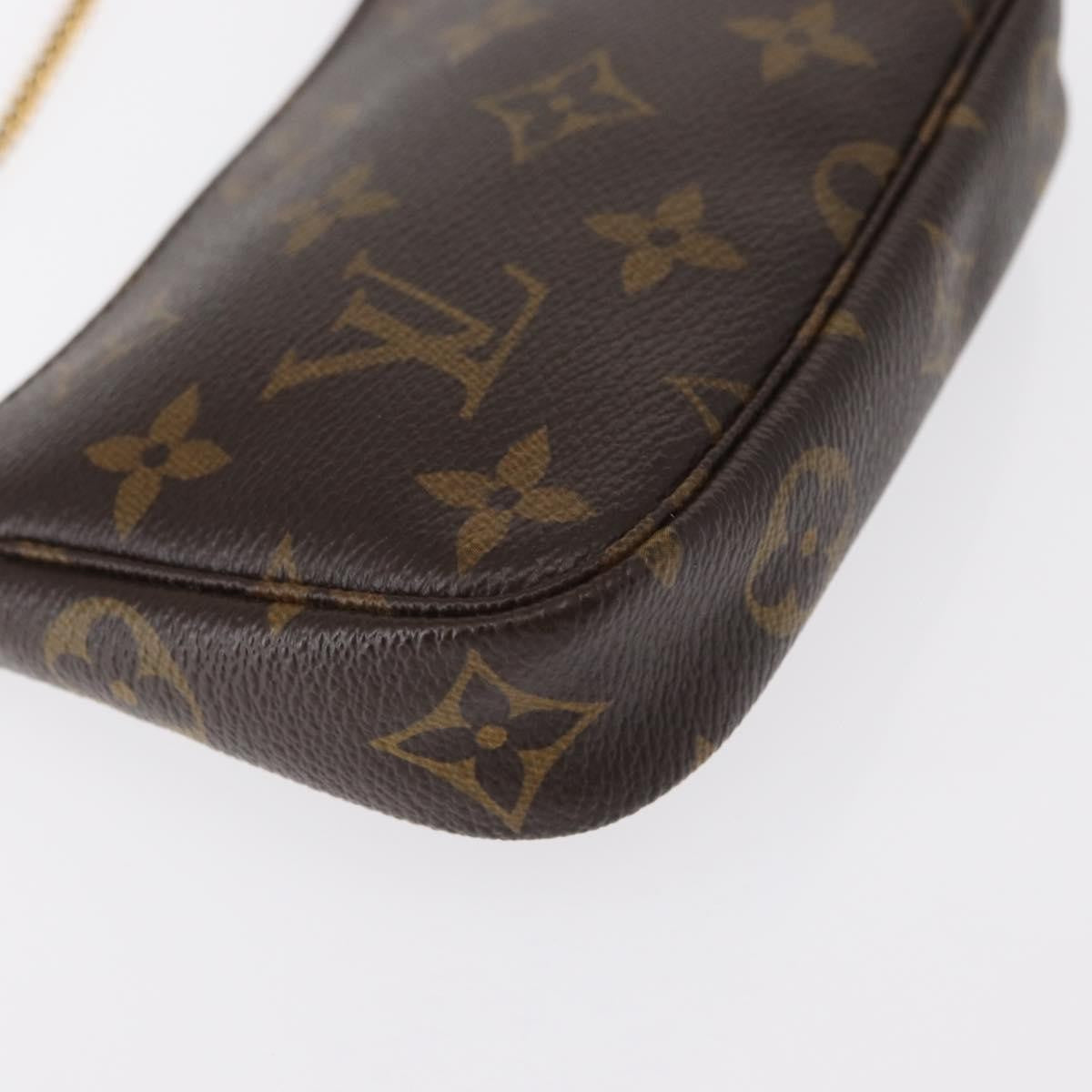 Louis Vuitton Mini pochette accessoires Canvas, BROWN, CANVAS, Clutche & pouche