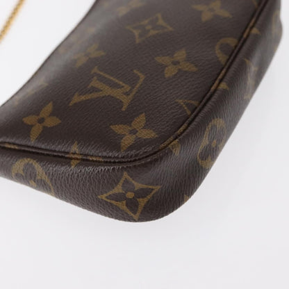 Louis Vuitton Mini pochette accessoires Canvas, BROWN, CANVAS, Clutche & pouche