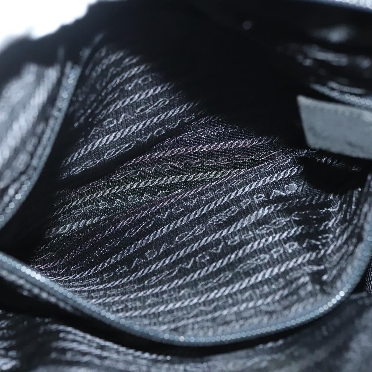 Prada Vintage Zip Handbag Tessuto, BLACK, NYLON, Handbag