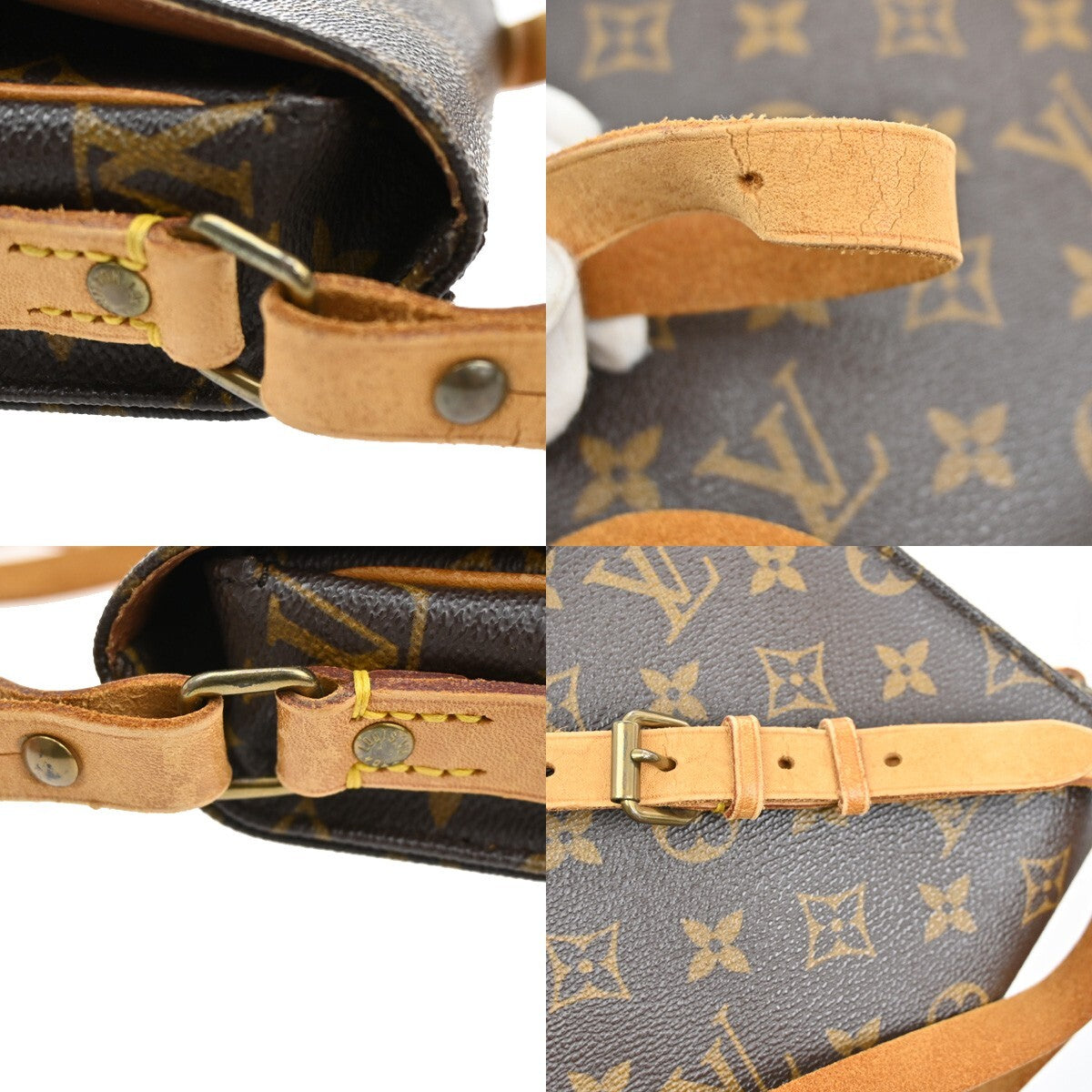 Louis Vuitton Cartouchiere Handbag Monogram Canvas, BROWN, LEATHER, Handbag