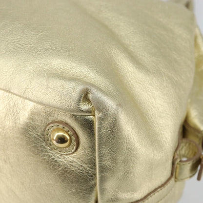 Saint Laurent Easy Y Bag Pebbled Leather, GOLD, LEATHER, Handbag