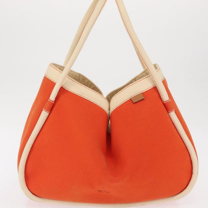 Hermes Lindy de Plage Tote Toile, Orange, Canvas, Tote Bag