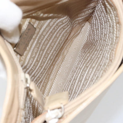 Prada Vintage Shoulder Bag Leather, BEIGE, LEATHER, Shoulder bag