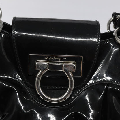 Salvatore Ferragamo Marisa Satchel Patent leather, BLACK, PATENT_LEATHER, Shoulder bag