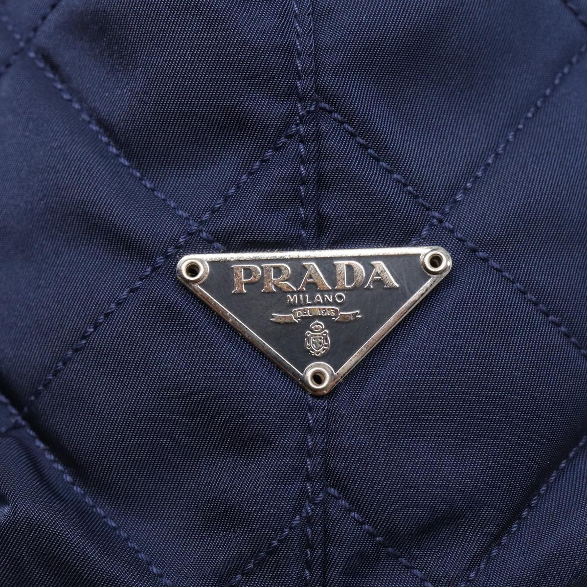 Prada Vintage Shoulder Bag Quilted Tessuto, NAVY, NYLON, Shoulder bag