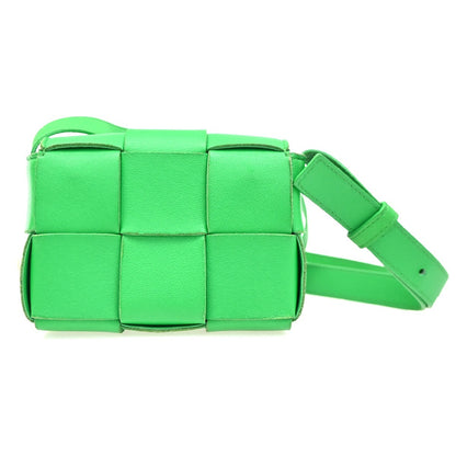 Bottega Veneta Cassette Crossbody Bag Maxi Intrecciato Leather, Green, Leather, Shoulder Bag