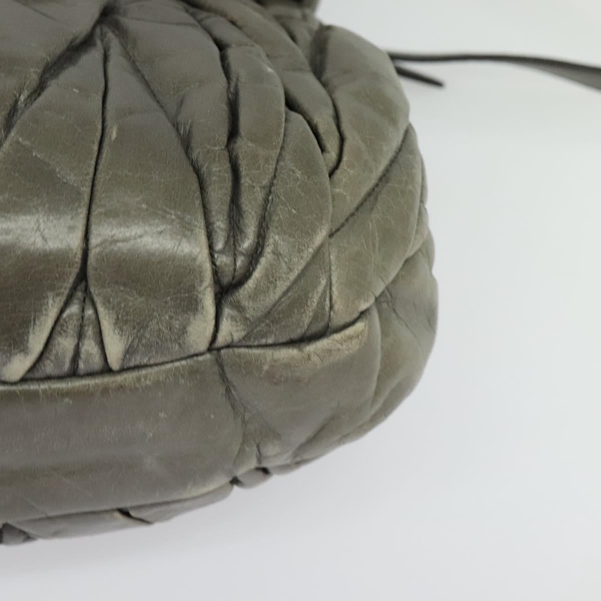 Miu Miu Coffer Convertible Hobo Matelasse Leather, GRAY, LEATHER, Handbag