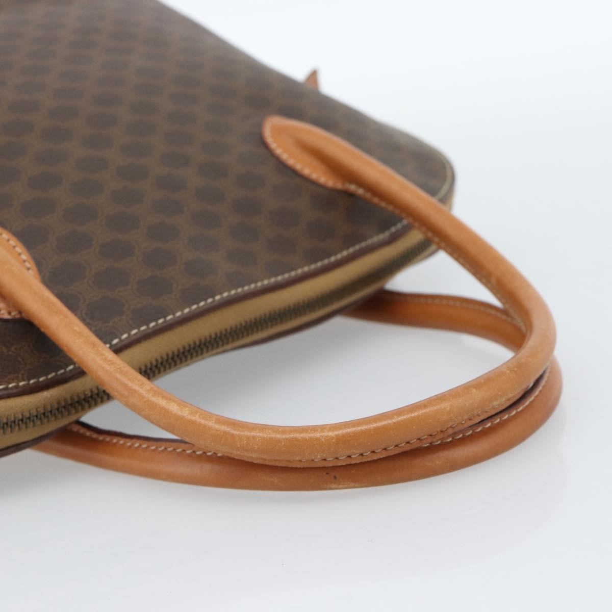 Celine Vintage Macadam Handbag Canvas, Brown, Canvas, Handbag