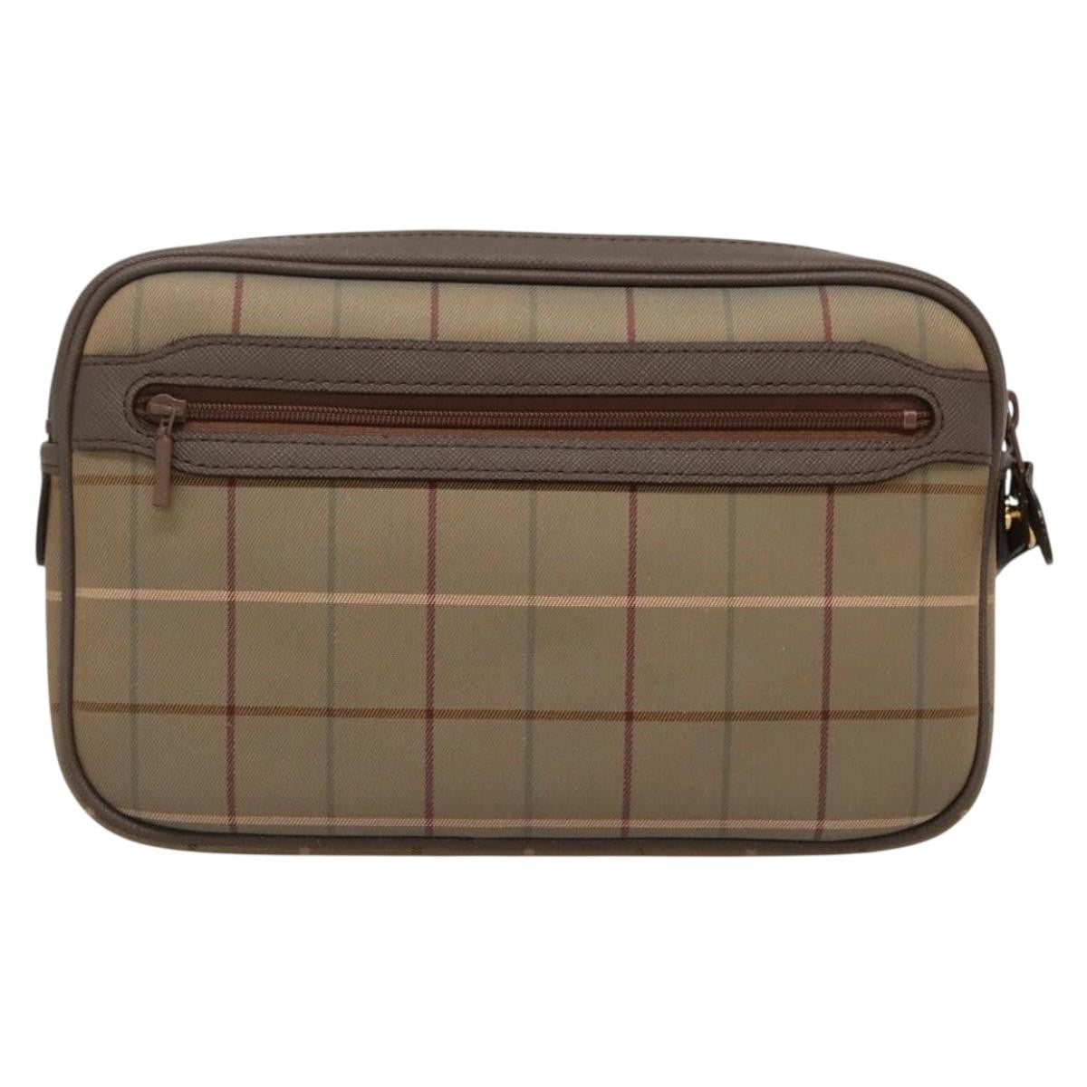 Burberry Nova check Pochette Canvas, BEIGE, CANVAS, Clutche & pouche