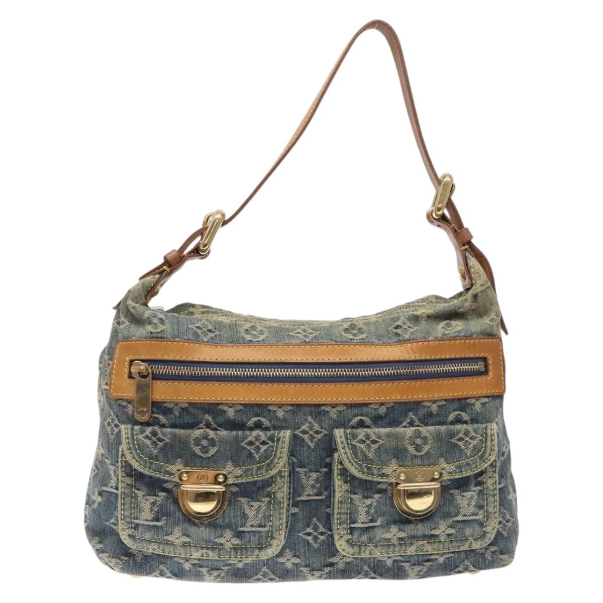 Louis Vuitton Baggy Handbag Denim, BLUE, DENIM_JEANS, Handbag