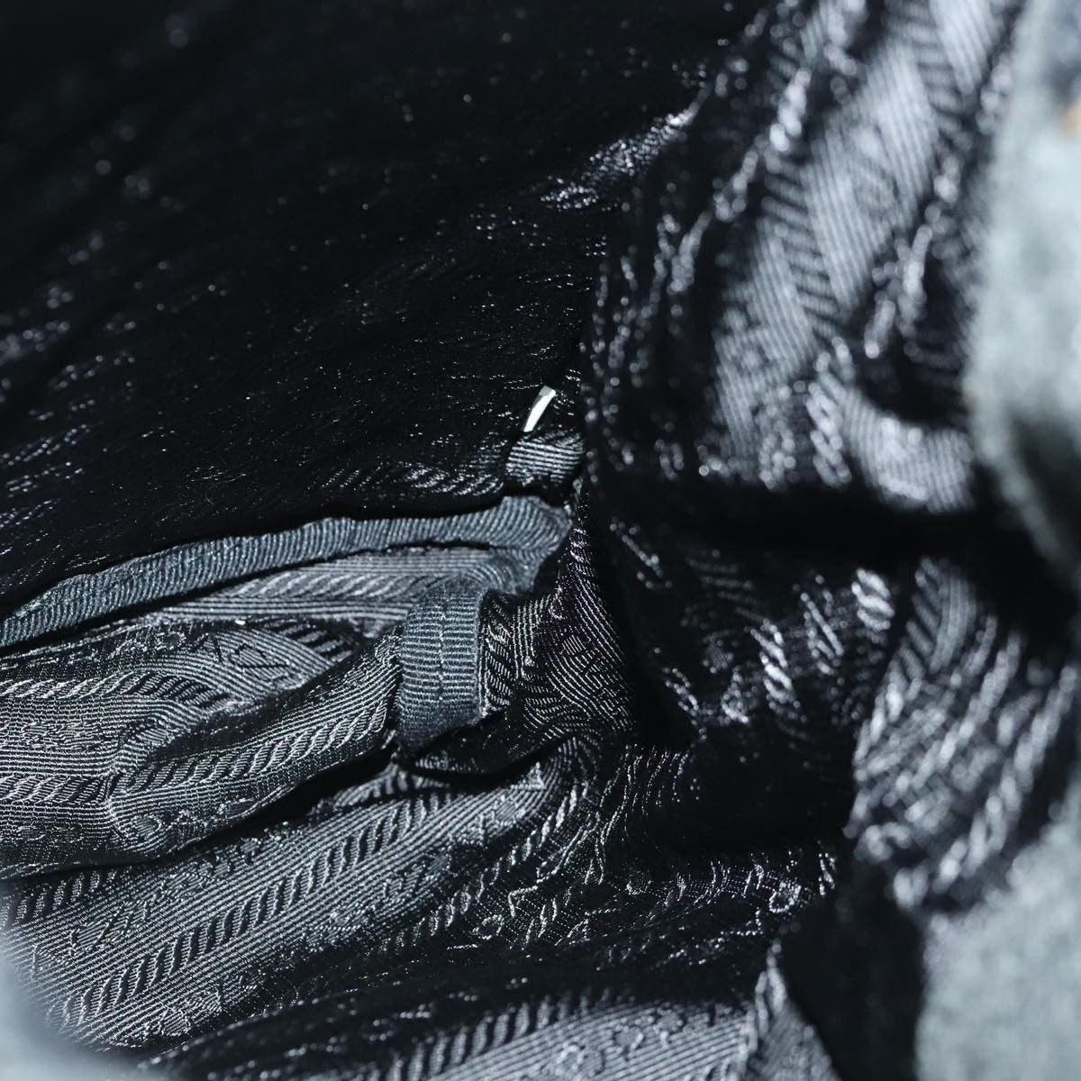 Prada Single Buckle Pocket Backpack Wool, GRAY, WOOL, Backpack