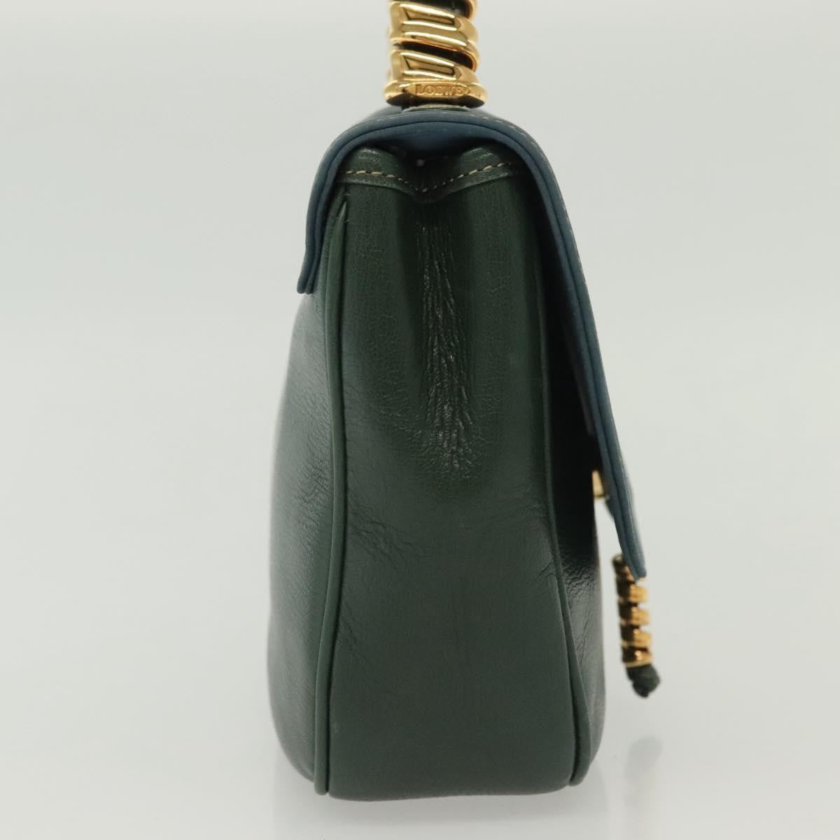 Loewe Vintage Velazquez Top Handle Bag Leather, GREEN, LEATHER, Handbag