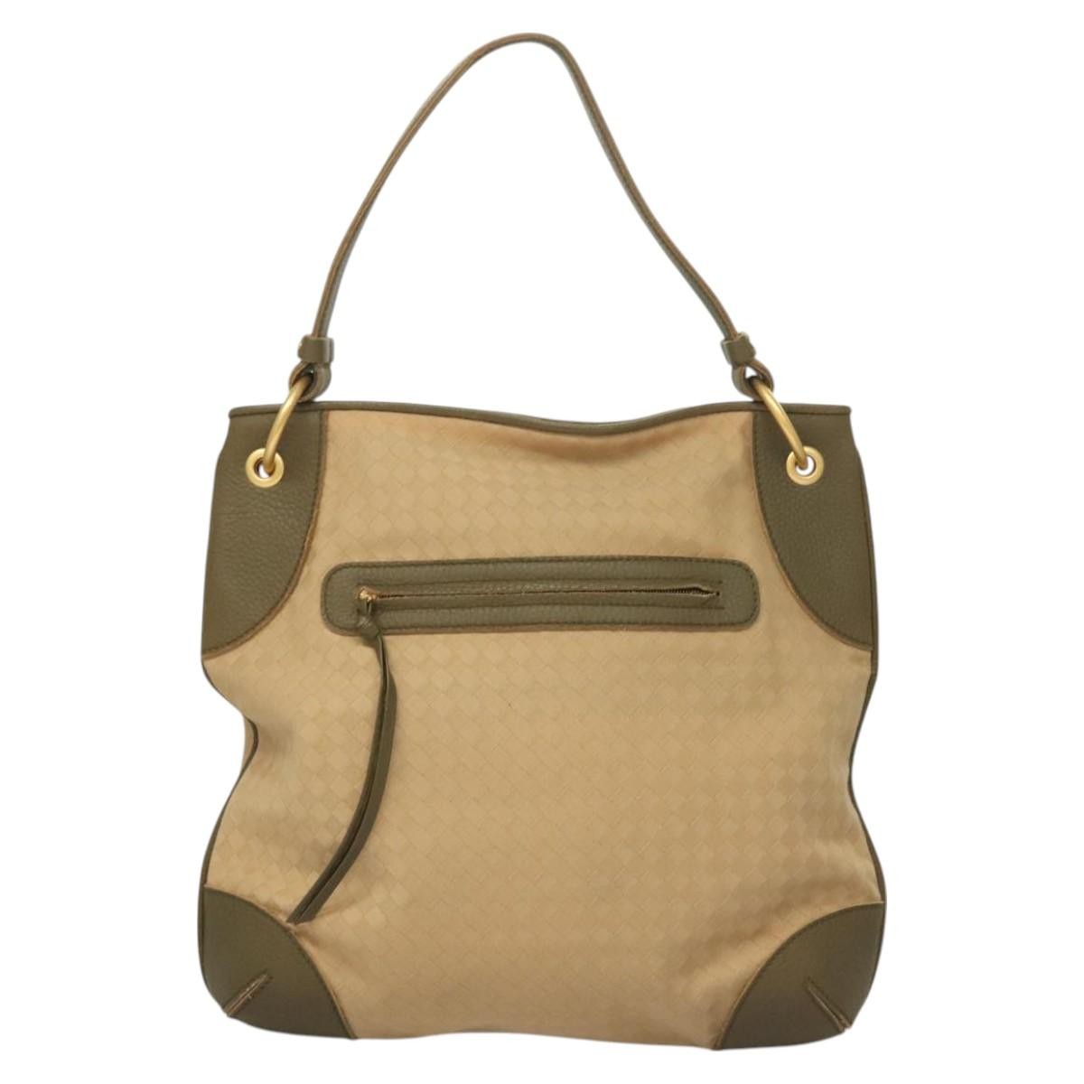 Bottega Veneta Vintage Shoulder Bag Canvas, BEIGE, CANVAS, Shoulder bag