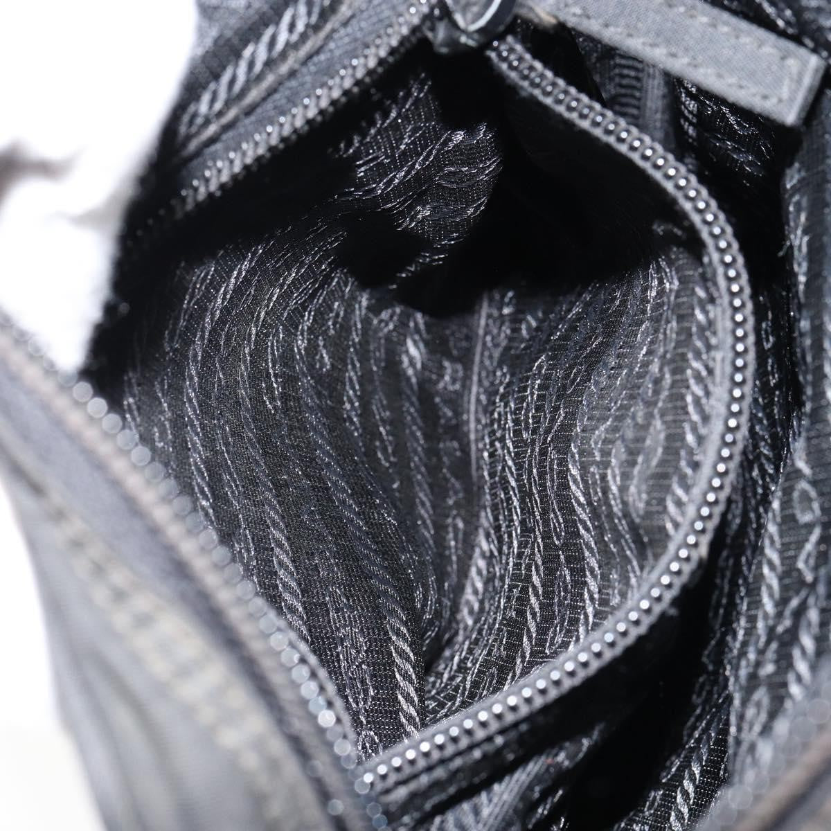 Prada Front Pocket Messenger Bag Tessuto, BLACK, NYLON, Shoulder bag