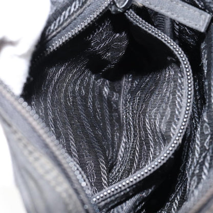 Prada Front Pocket Messenger Bag Tessuto, BLACK, NYLON, Shoulder bag