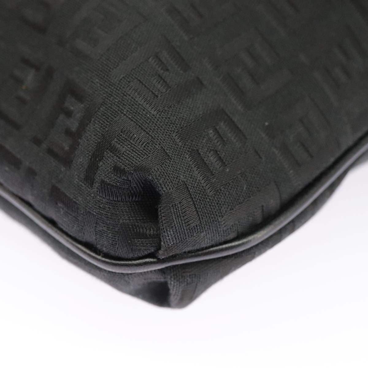 Fendi Mamma Baguette Shoulder Bag Canvas, BLACK, CANVAS, Shoulder bag