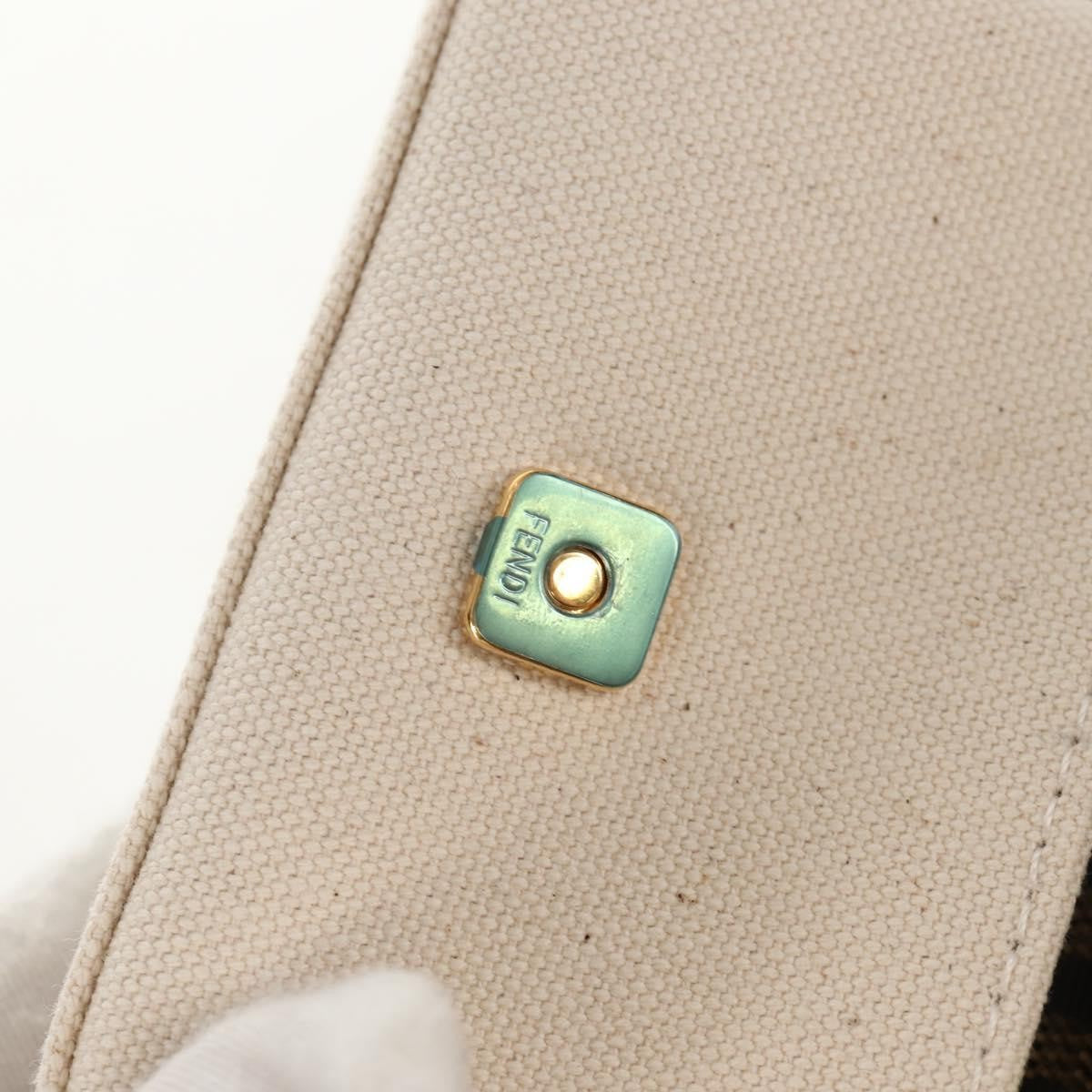 Fendi Chain Baguette Charm Bag Zucca Embroidered Canvas, MULTICOLOUR, CANVAS, Shoulder bag