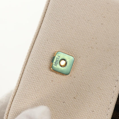 Fendi Chain Baguette Charm Bag Zucca Embroidered Canvas, MULTICOLOUR, CANVAS, Shoulder bag