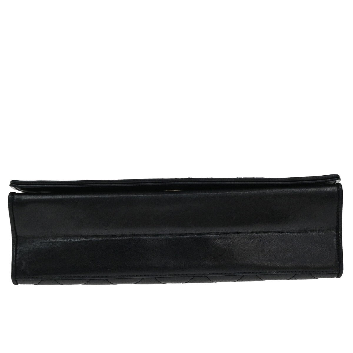 Chanel Vintage CC Chain Full Flap Bag Quilted Leather, BLACK, LEATHER, Shoulder bag