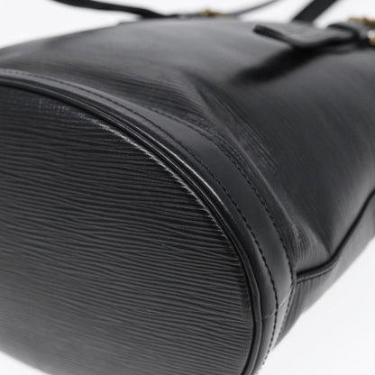 Louis Vuitton Petit Bucket Bag Epi Leather, BLACK, LEATHER, Tote bag