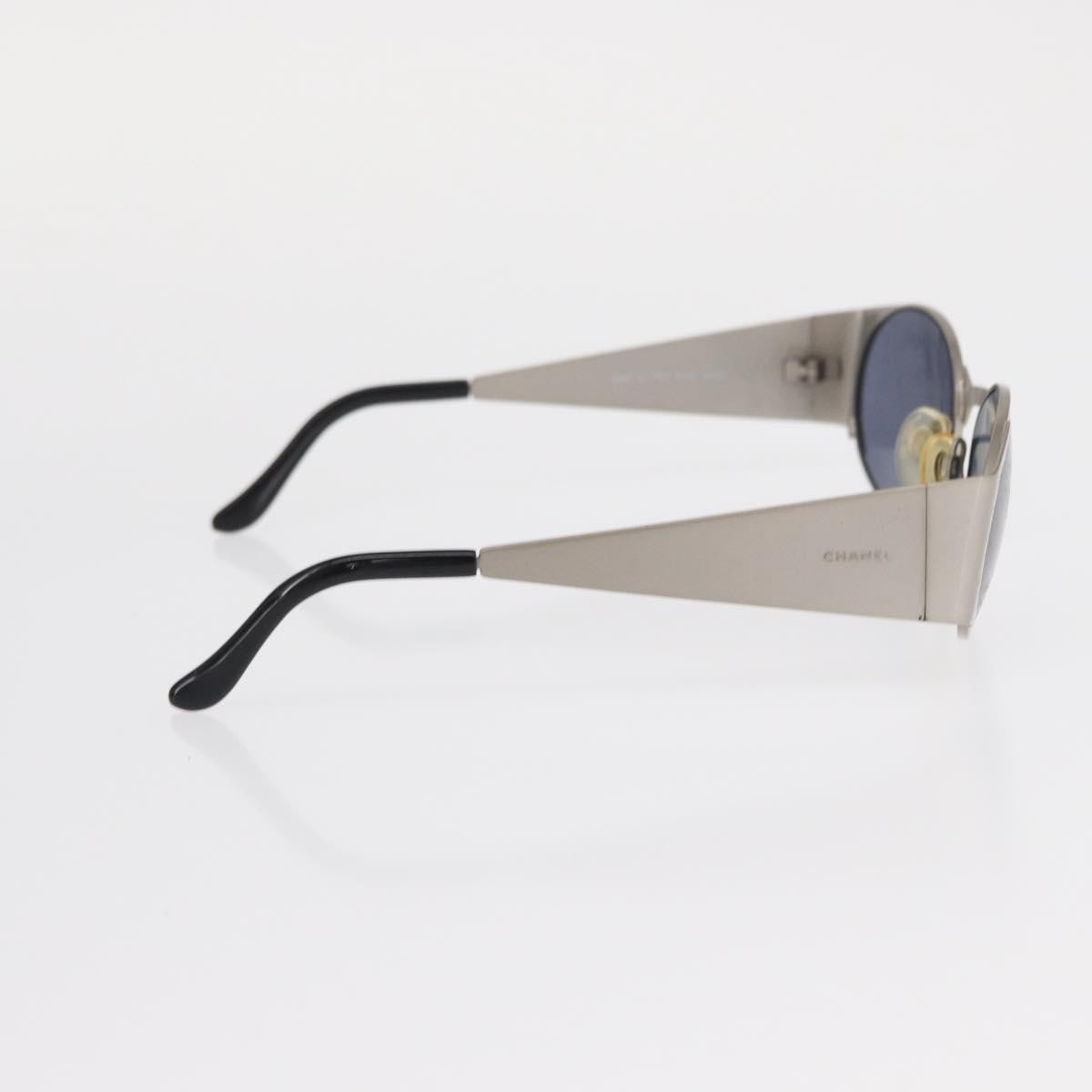 Chanel Logo CC Sunglasses Metal, SILVER, METAL, Sunglasse