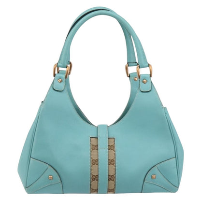 Gucci Joy Bardot Hobo Leather, BLUE, LEATHER, Shoulder bag